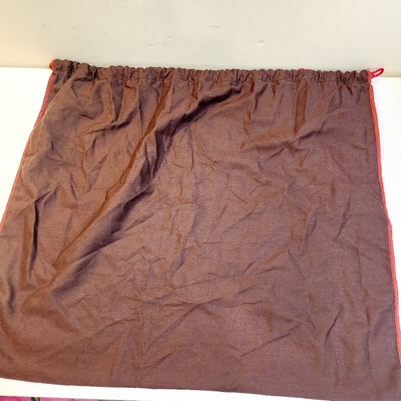 Coach Chocolate Brown Dusty Bag with Red Trim - Picture 6 of 7